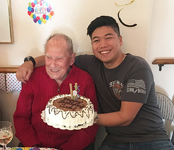 A birthday celebration at Eden Adult Care Facility, senior assisted living community homes in Gilbert and Mesa Arizona